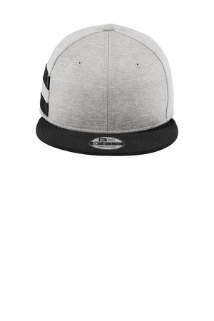 CNE408 New Era Shadow Heather Striped Flat Bill Snapback Cap