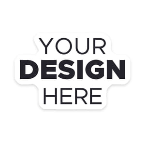 3''x3'' Small Die Cut WHITE Gloss Sticker