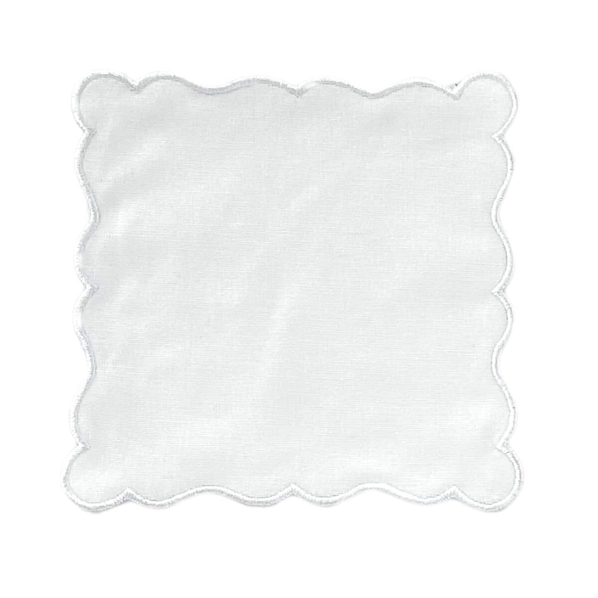 Linen Scalloped Cocktail Napkins (set of 4)