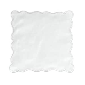 Linen Scalloped Cocktail Napkins (set of 4)