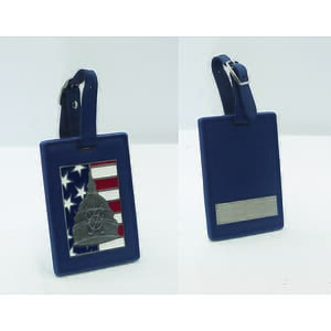Die Cast Metal and Leather Bag Tags